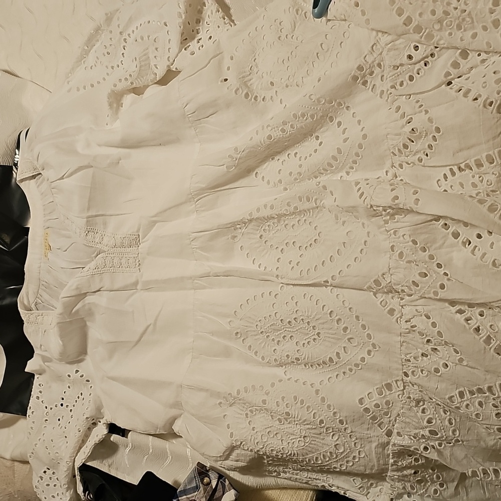 Ruby Yaya Cotton White Embroidered Eyelet Dress XL - Picture 4 of 5